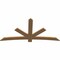 Ekena Millwork Alberta Smooth Timber Gable Bracket, Western Red Cedar, 84"W x 42"H x 1 1/2"D x 5 1/2"F, 12/12 Pitch GBW084X42X0206ALB00SWR - alternate 2